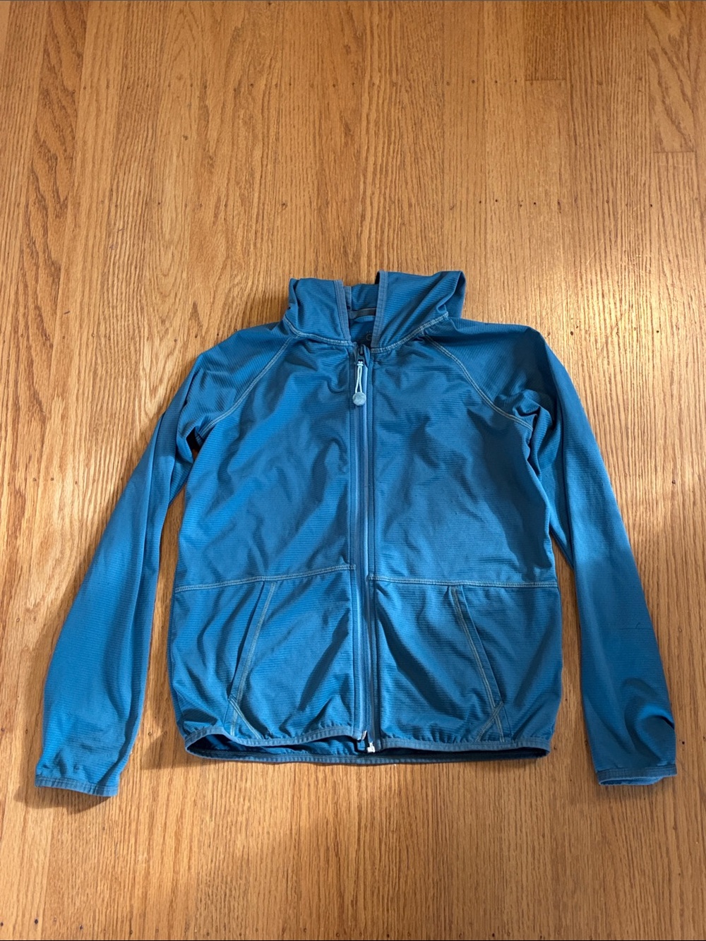 Athleta Kids Teal Blue Full-Zip Hooded Jacket